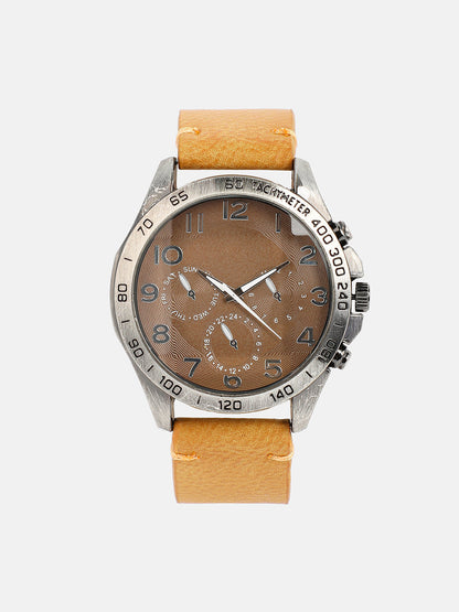 The Peregron Round Watch With Cuff Bracelet Combo