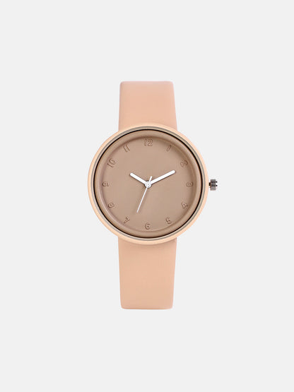 The Off-Duty Round Watch With Beaded Bracelet Combo