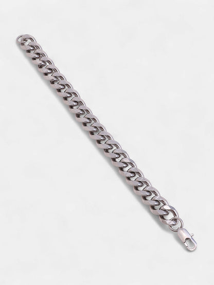 The Ribbed Round Watch With Chain Bracelet Combo