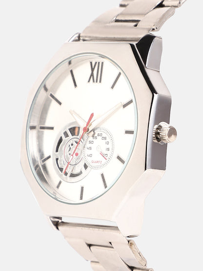 The Formula Chain Round Watch With Chain Bracelet Combo