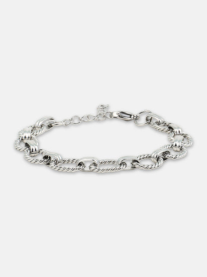 The Ribbed Four-Dial Round Watch With Link Bracelet Combo