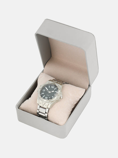 The Torque Driftor Round Watch - Metallic Silver