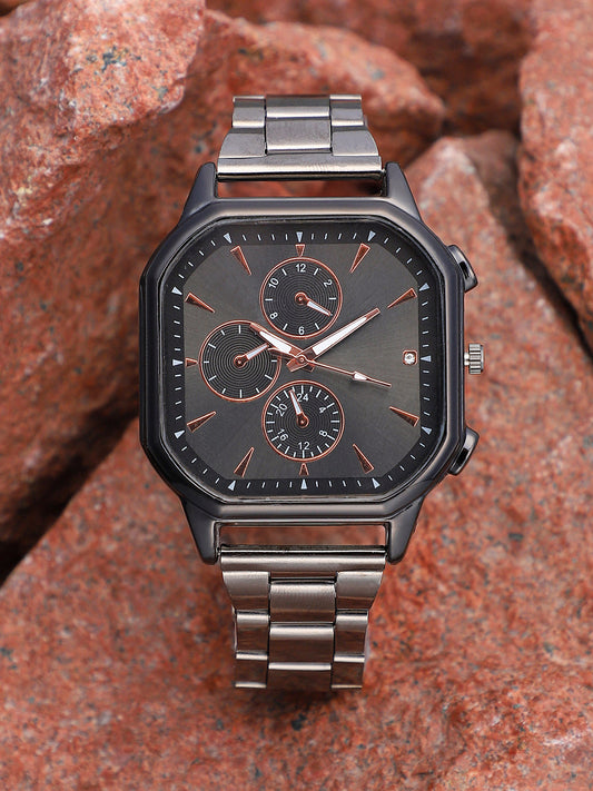 The Routine Four-Dial Square Watch - Space Grey
