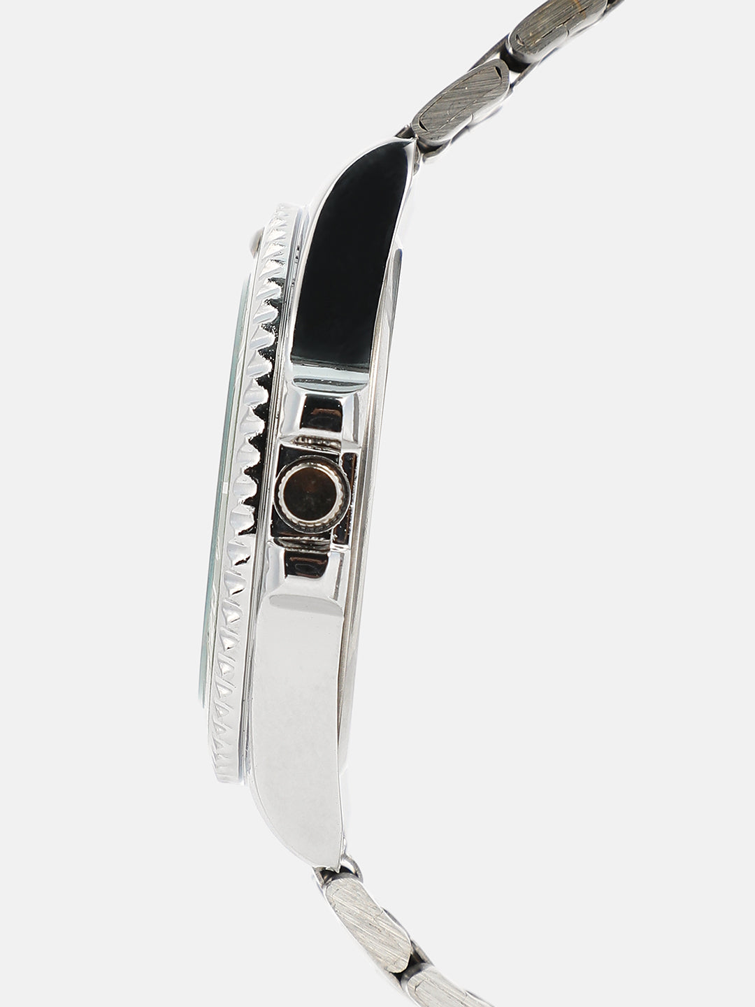 The Ribbed Four-Dial Round Watch - Metallic Silver