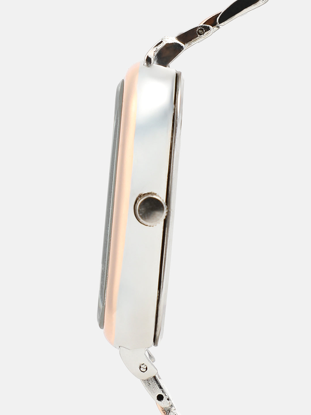 The Noir Rectangular Watch - Metallic Silver
