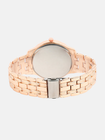 The Nocturne Round Watch - Rose Gold