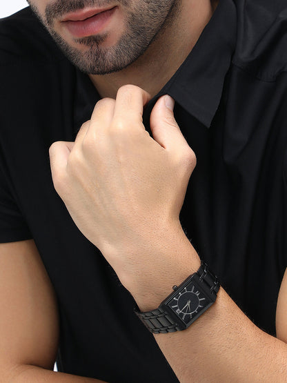 The Perdiem Rectangular Watch - Onyx Black
