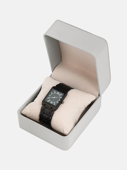 The Perdiem Rectangular Watch - Onyx Black