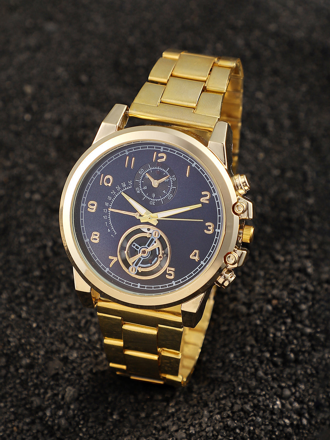 The Navos Chain Round Watch - California Gold