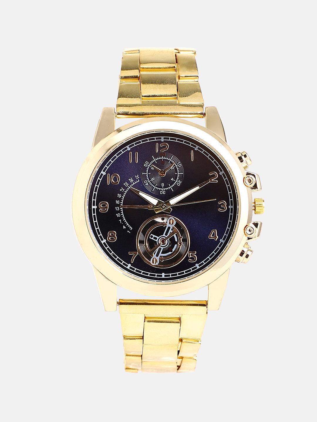 The Navos Chain Round Watch - California Gold
