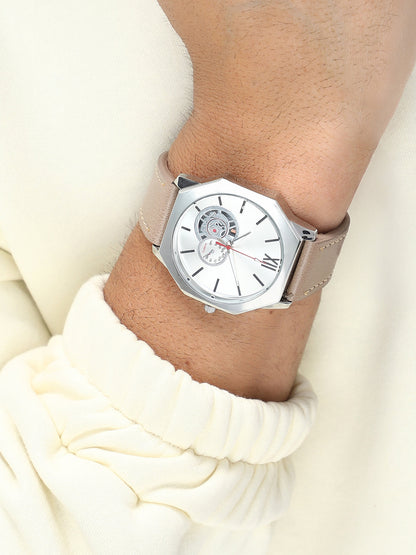 The Formula Leather Round Watch - Khaki Brown