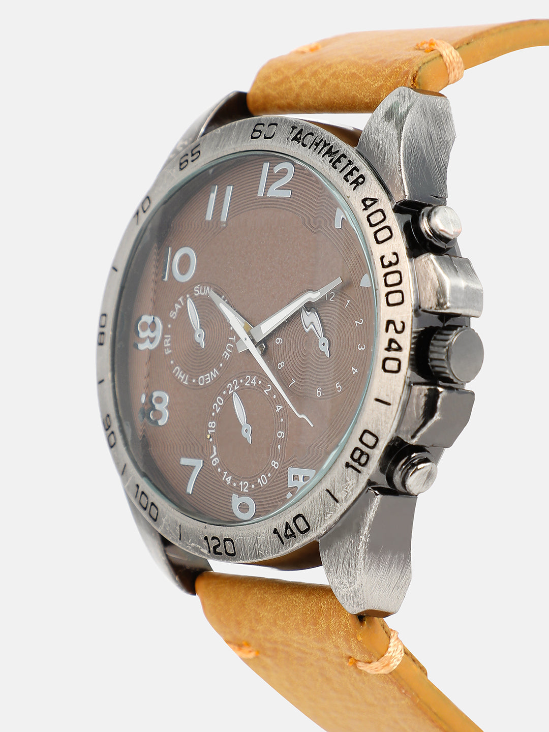 The Peregron Round Watch - Burnt Brown