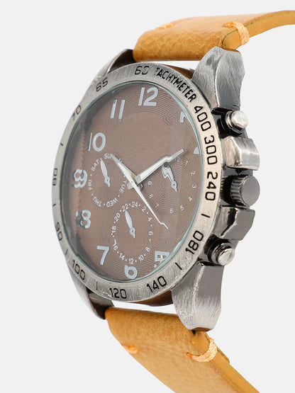 The Peregron Round Watch - Burnt Brown