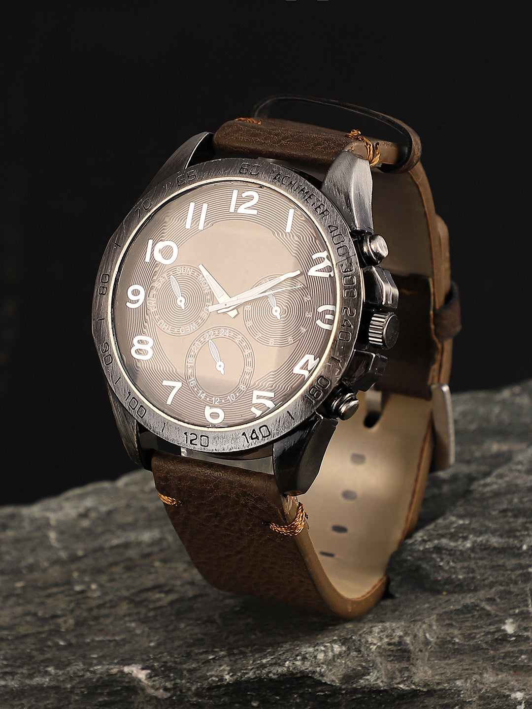 The Peregron Round Watch - Coffee Brown