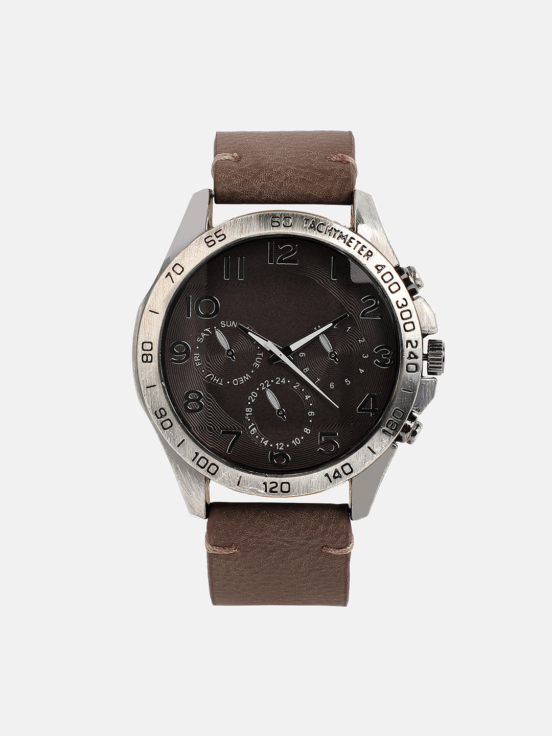 The Peregron Round Watch - Coffee Brown