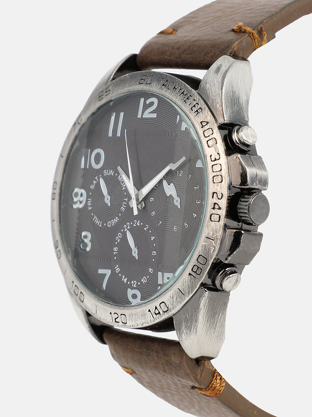 The Peregron Round Watch - Coffee Brown