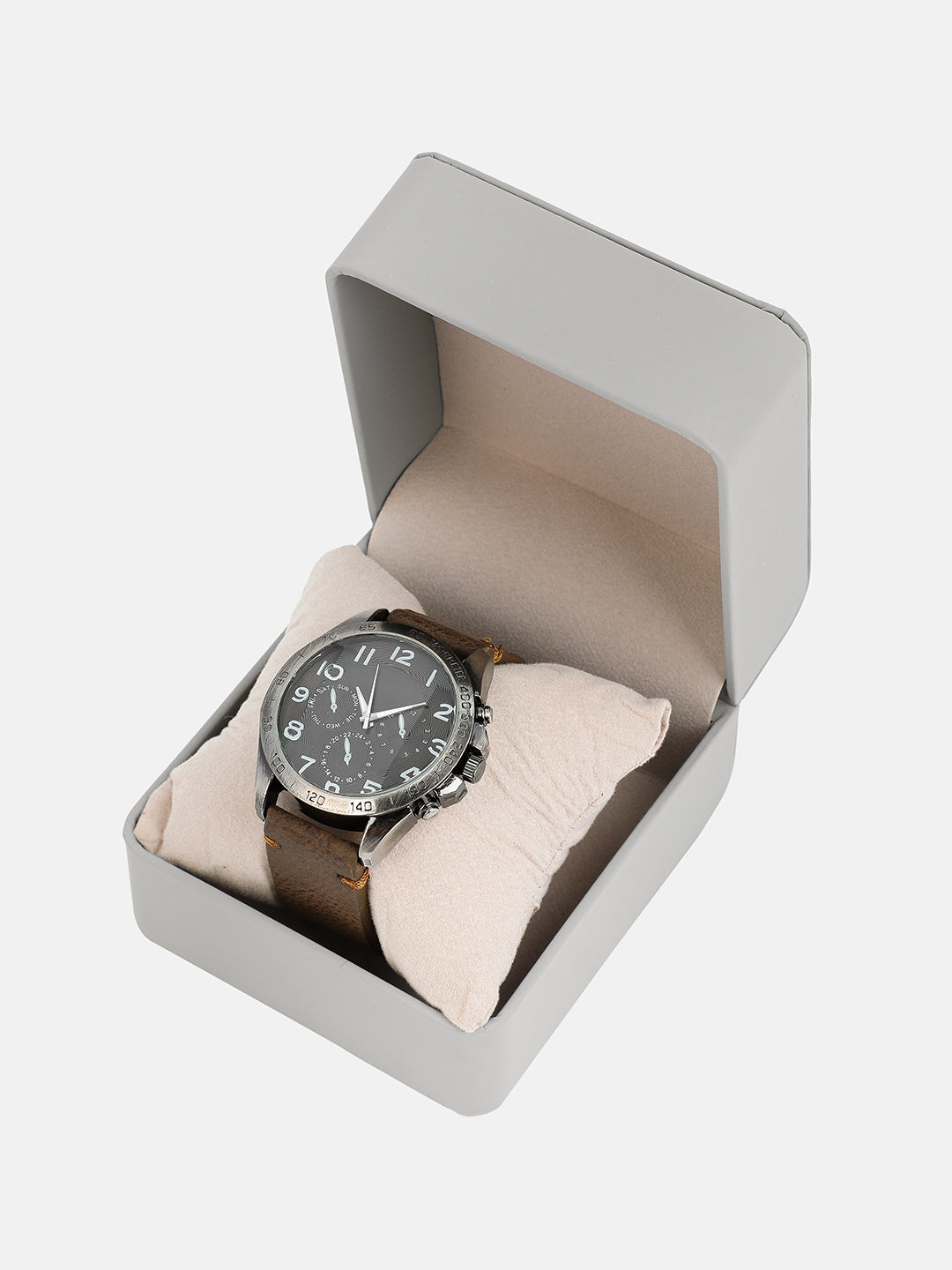 The Peregron Round Watch - Coffee Brown