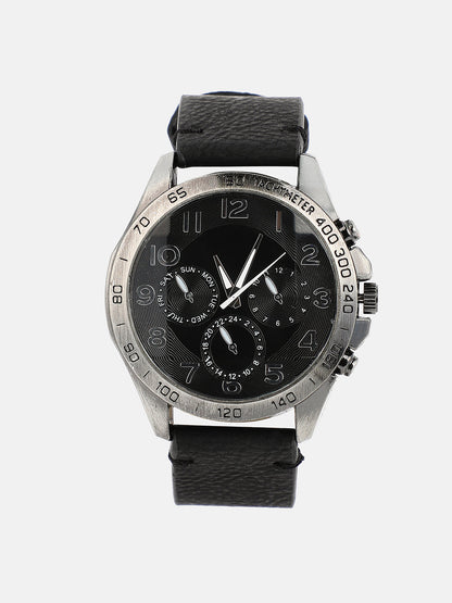 The Peregron Round Watch - Onyx Black