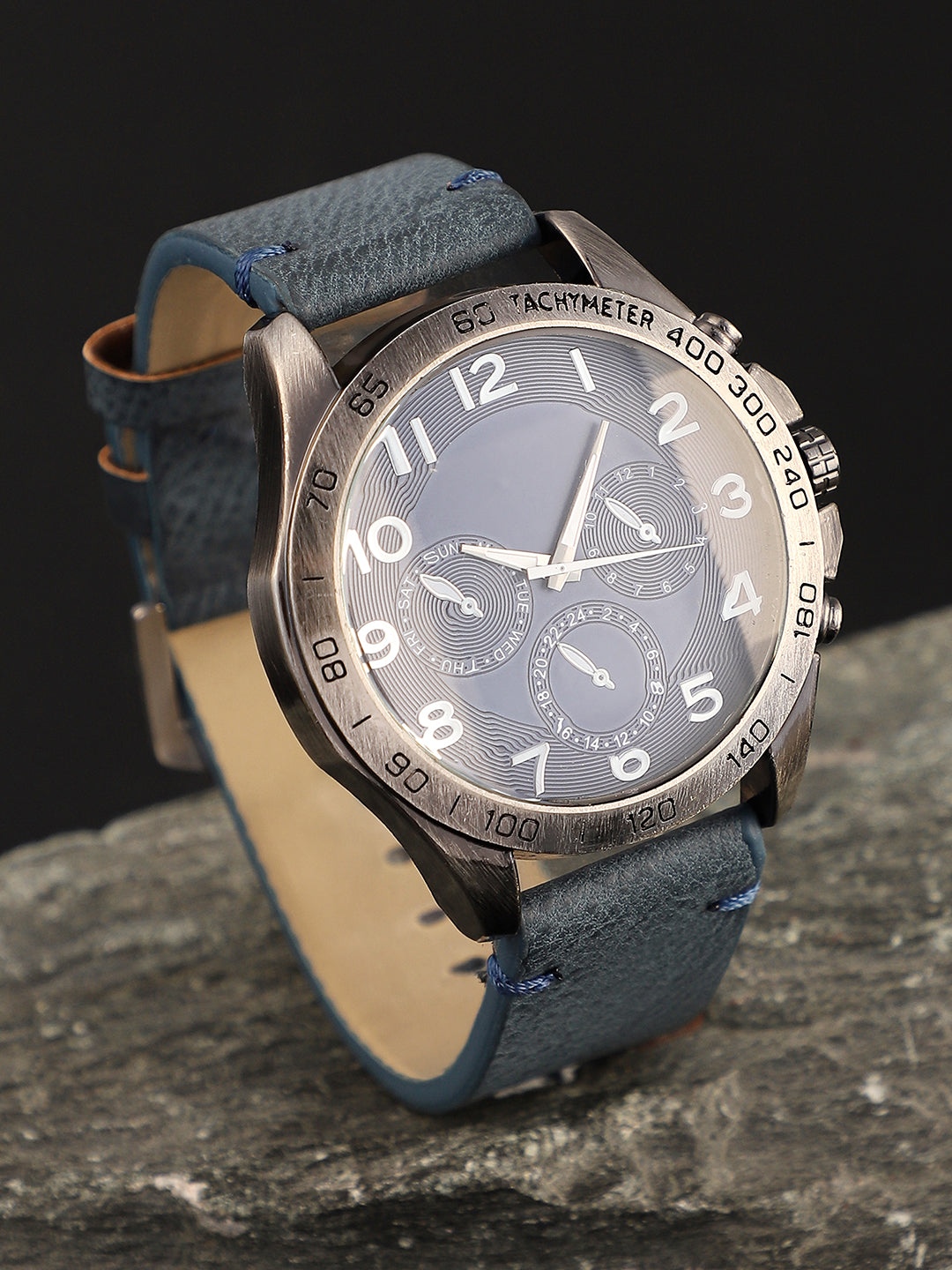 The Peregron Round Watch - Indigo Blue