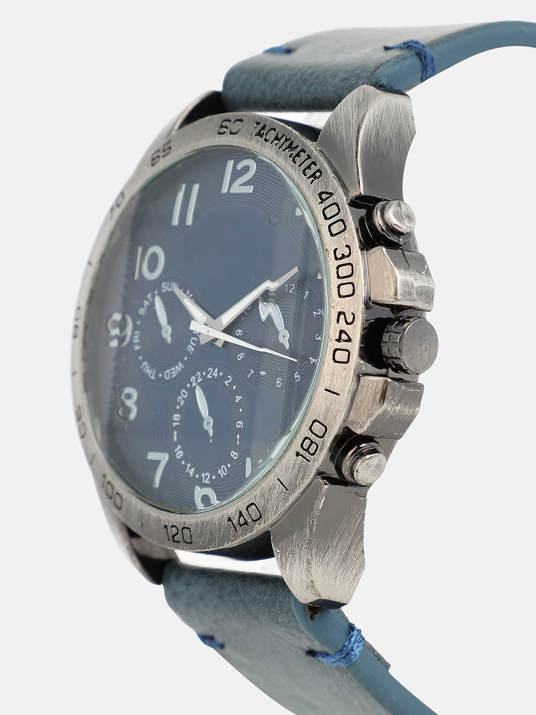 The Peregron Round Watch - Indigo Blue