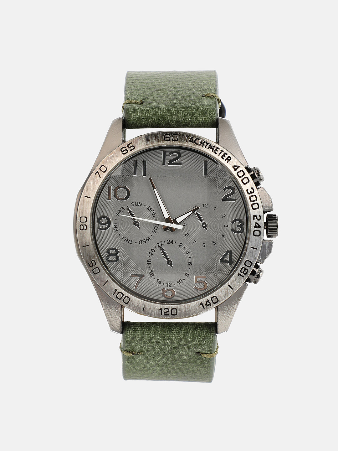 The Peregron Round Watch - Olive Green