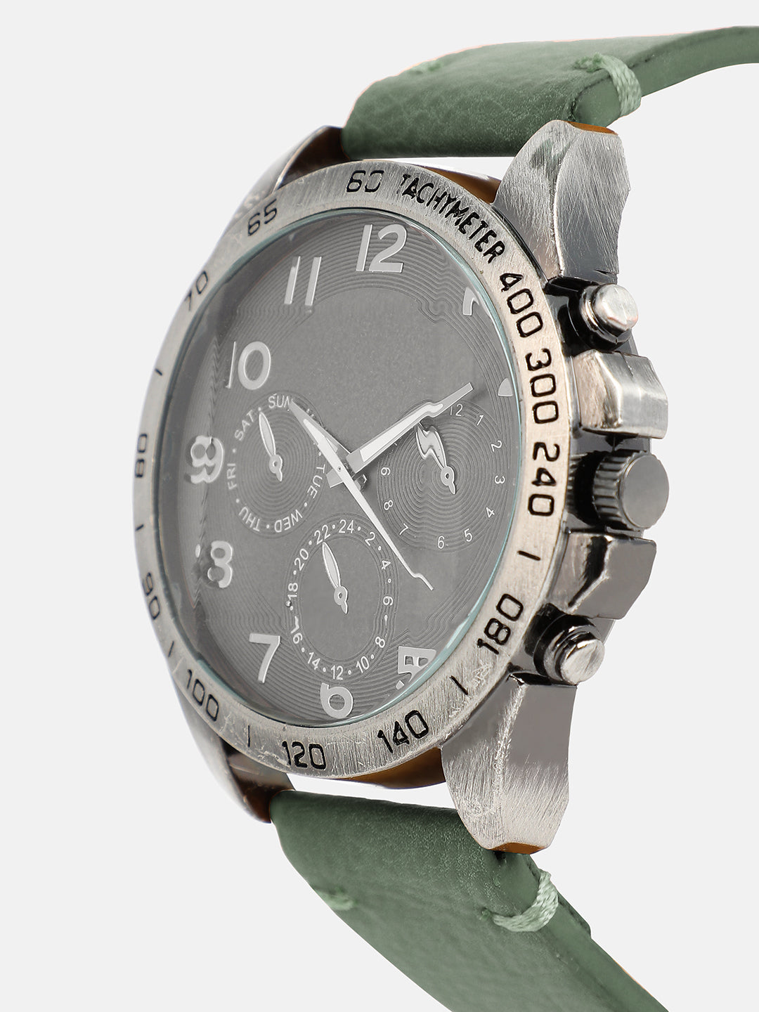 The Peregron Round Watch - Olive Green
