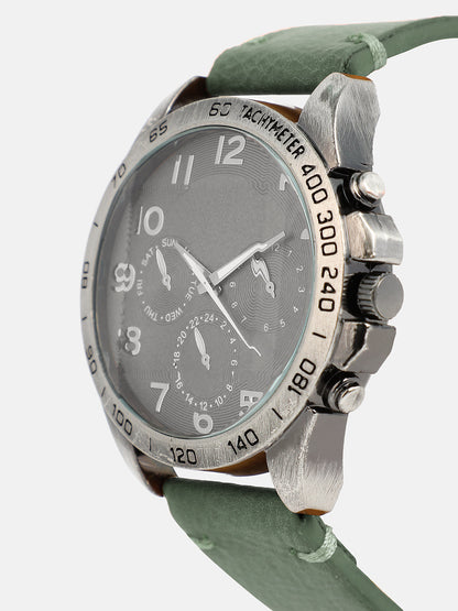The Peregron Round Watch - Olive Green
