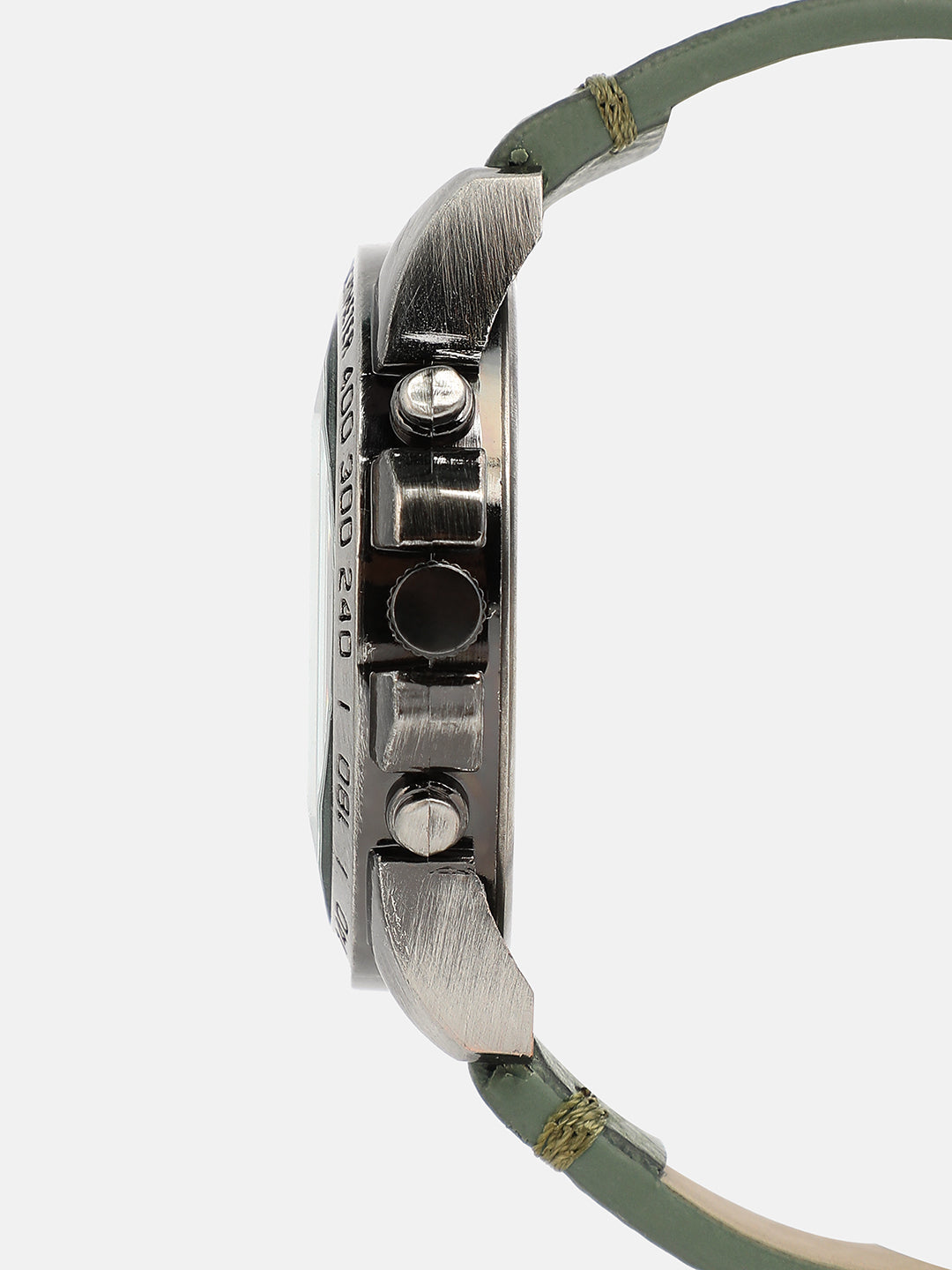 The Peregron Round Watch - Olive Green