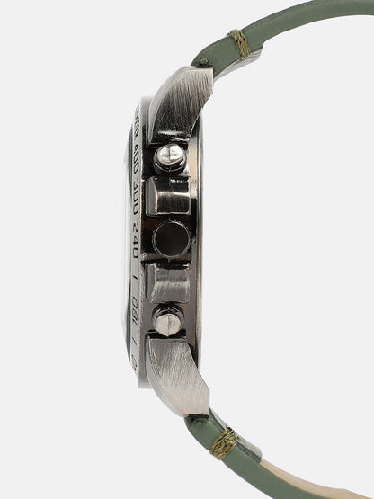 The Peregron Round Watch - Olive Green