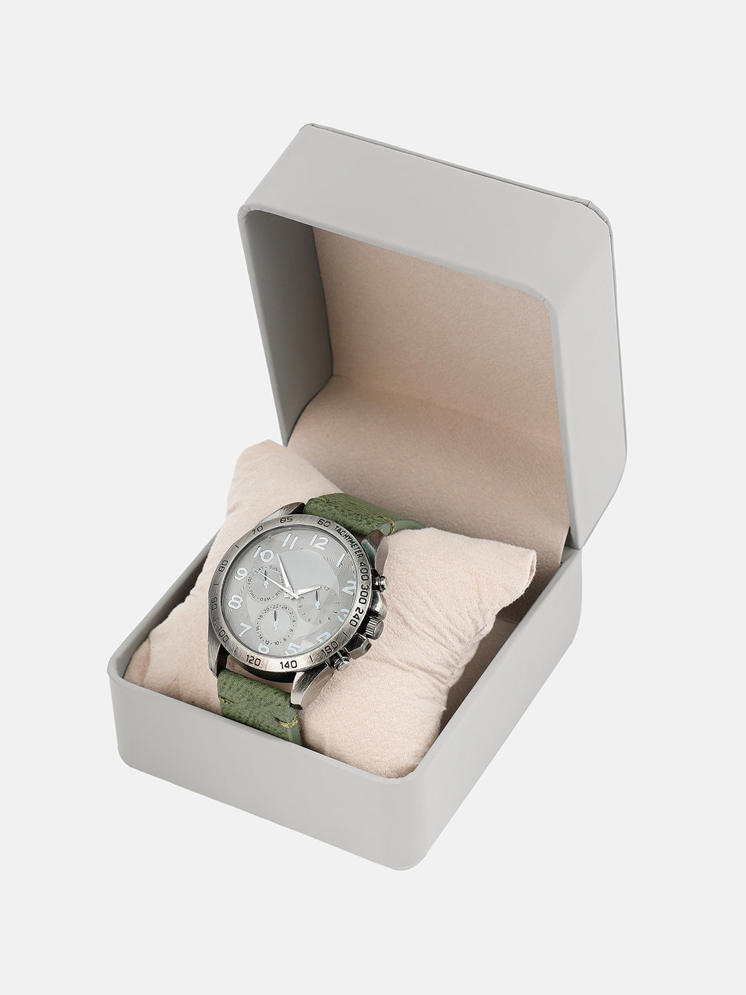 The Peregron Round Watch - Olive Green