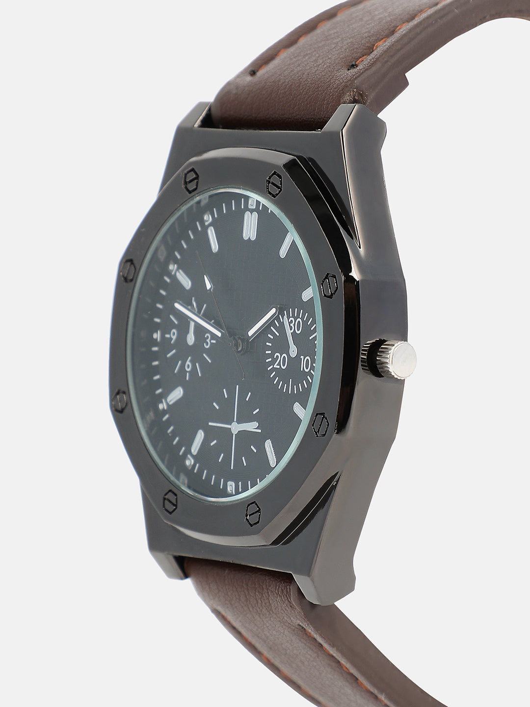 The Drifter's Compass Round Watch - Chocolate Brown