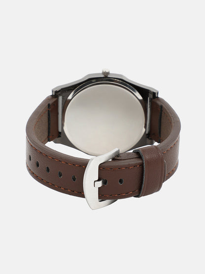 The Drifter's Compass Round Watch - Chocolate Brown