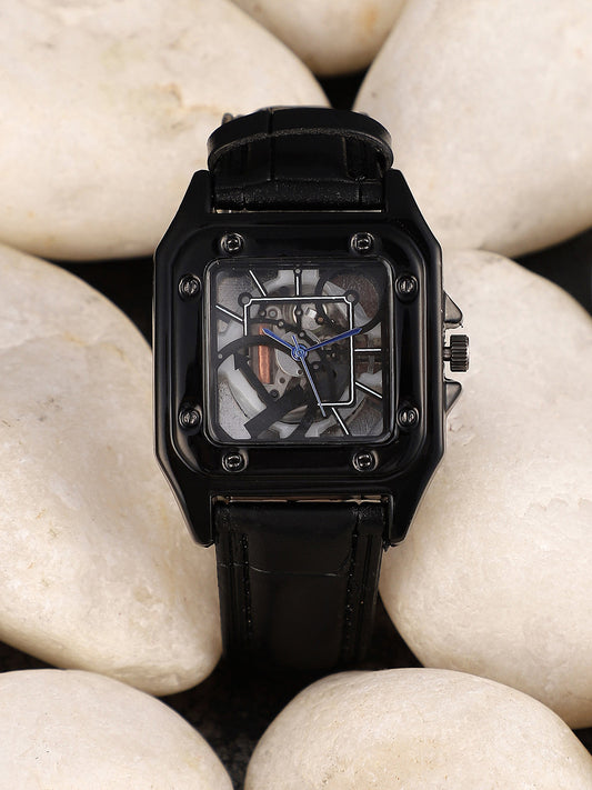 The Nocturne Square Watch - Onyx Black
