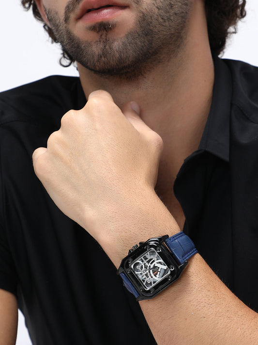 The Nocturne Square Watch - Indigo Blue