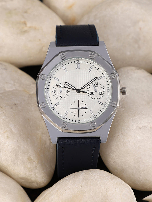 The Torque Compass Round Watch - Indigo Blue