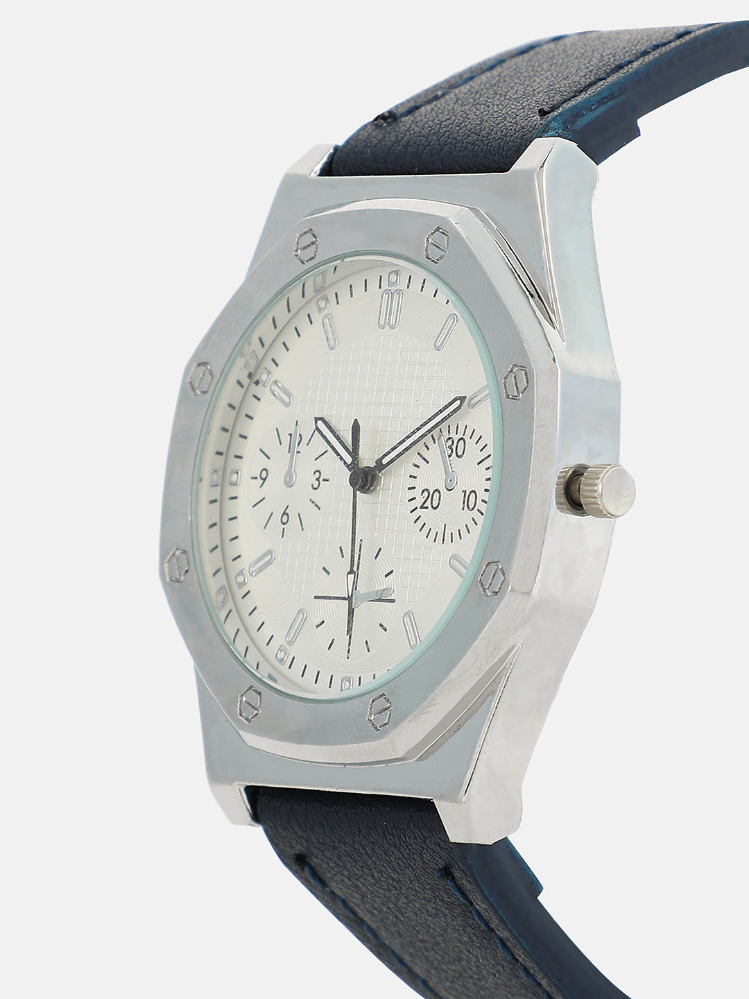 The Torque Compass Round Watch - Indigo Blue