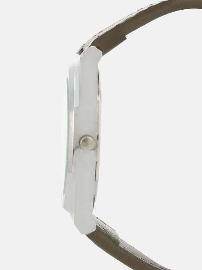 The Torque Compass Round Watch - Olive Green