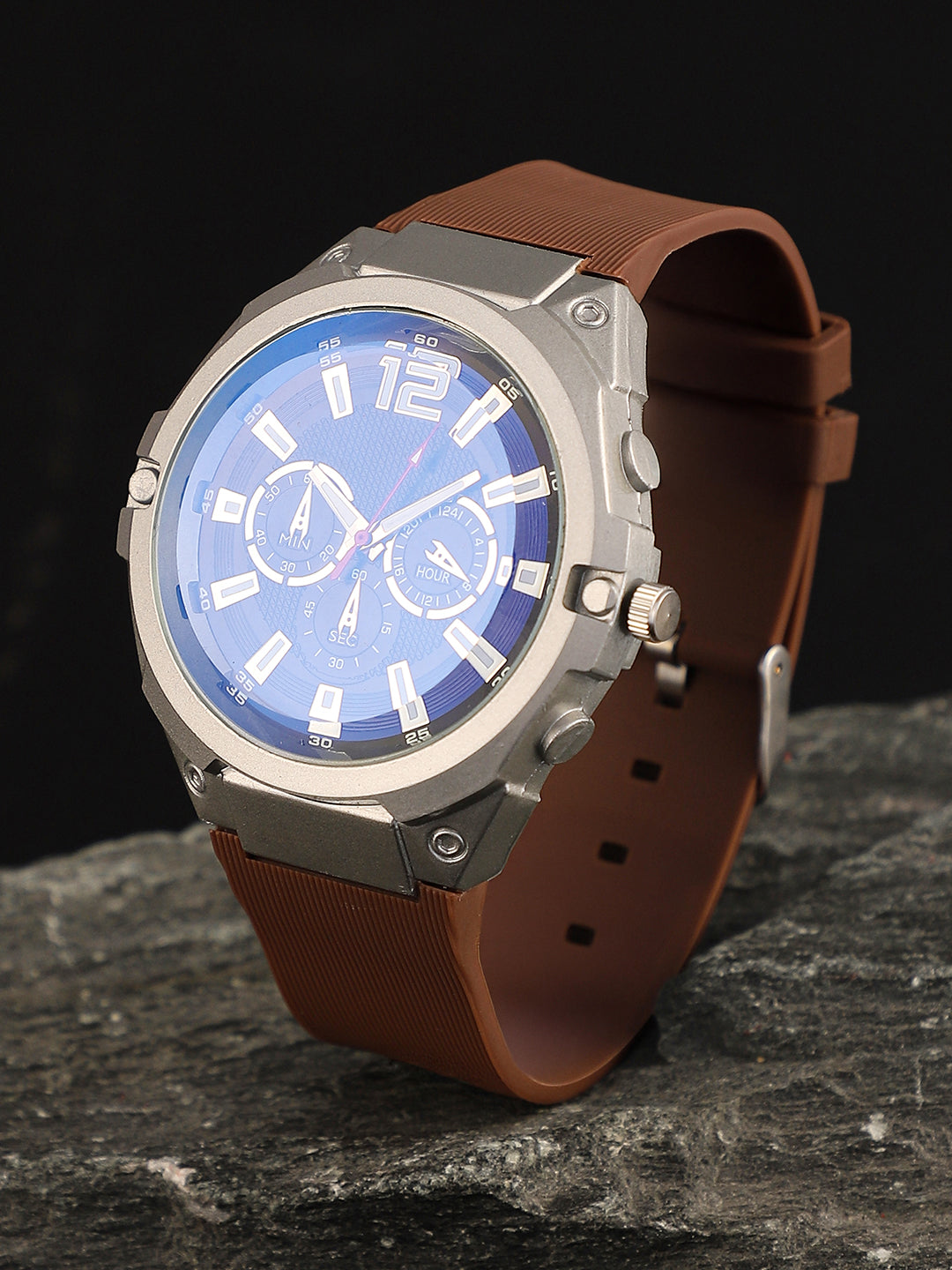The Aetheris Round Watch - Chocolate Brown