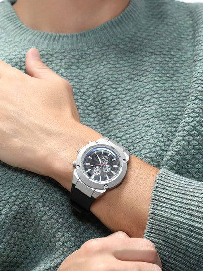 The Odyssé Four-Dial Round Watch - Onyx Black