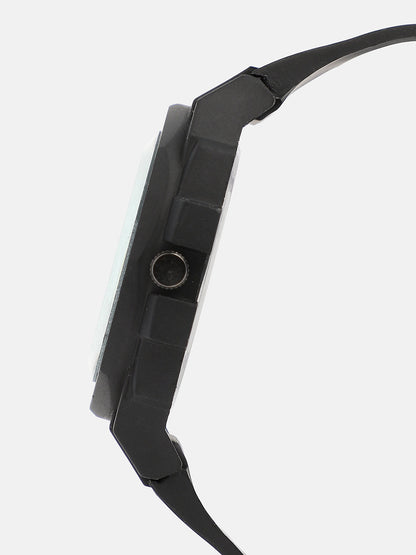 The Horizen Three-Dial Round Watch - Onyx Black