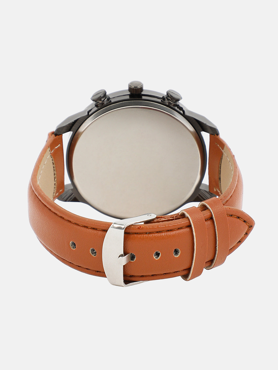 The Aventra Round Watch - Tan Brown
