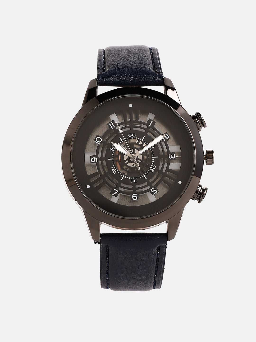 The Aventra Round Watch - Navy Blue