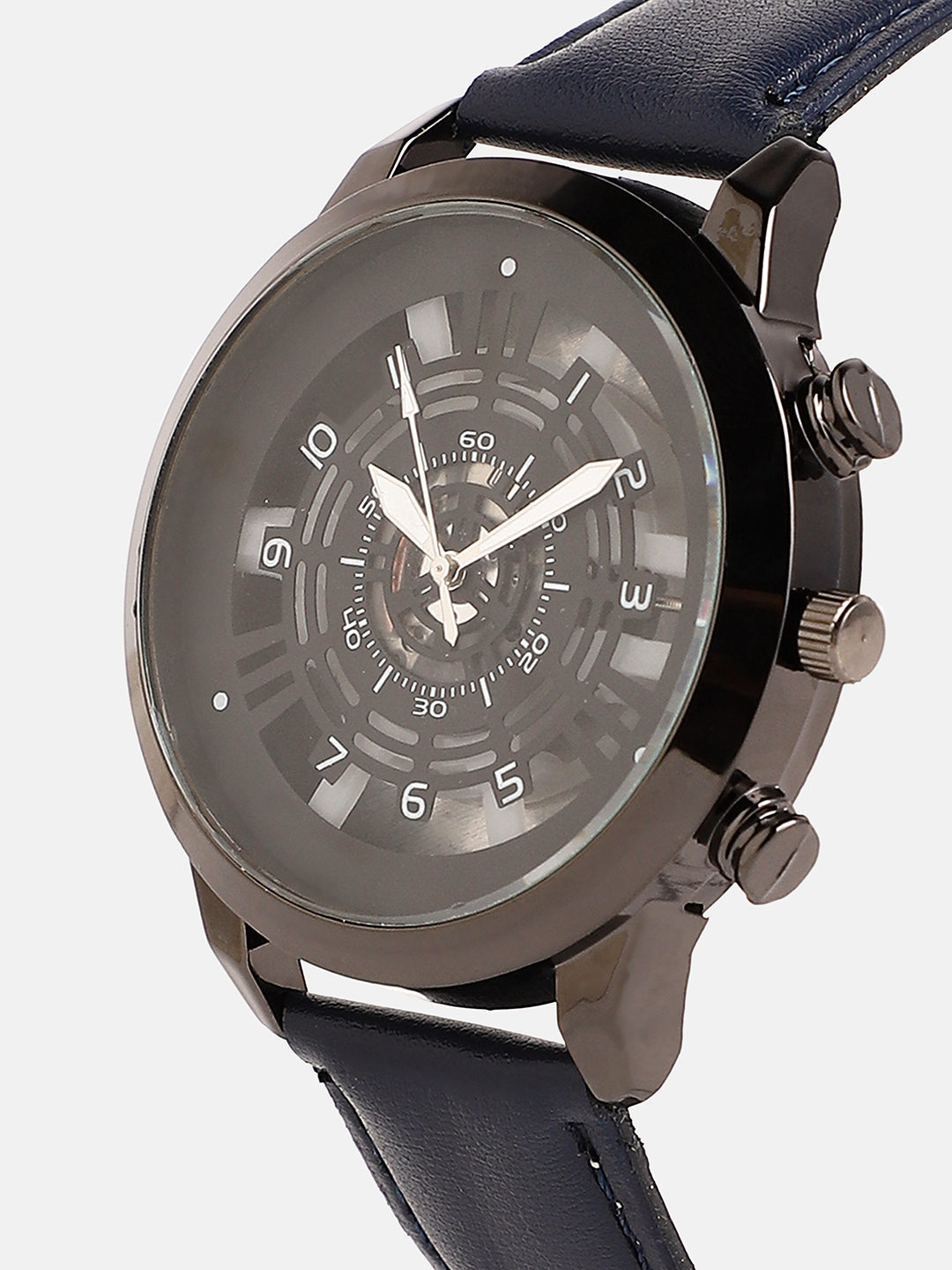 The Aventra Round Watch - Navy Blue