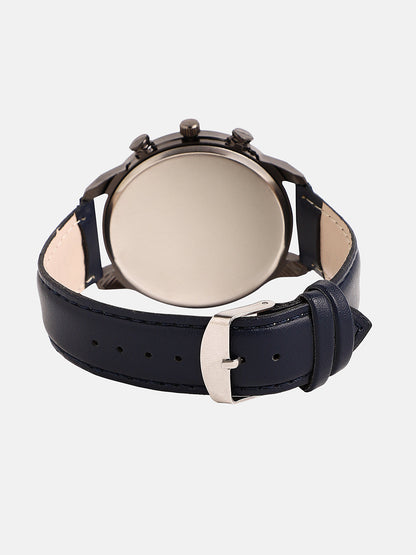 The Aventra Round Watch - Navy Blue