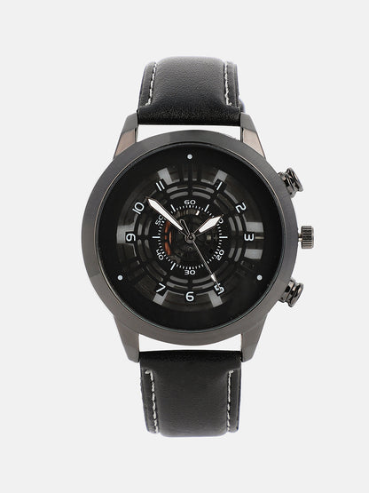 The Aventra Round Watch - Onyx Black