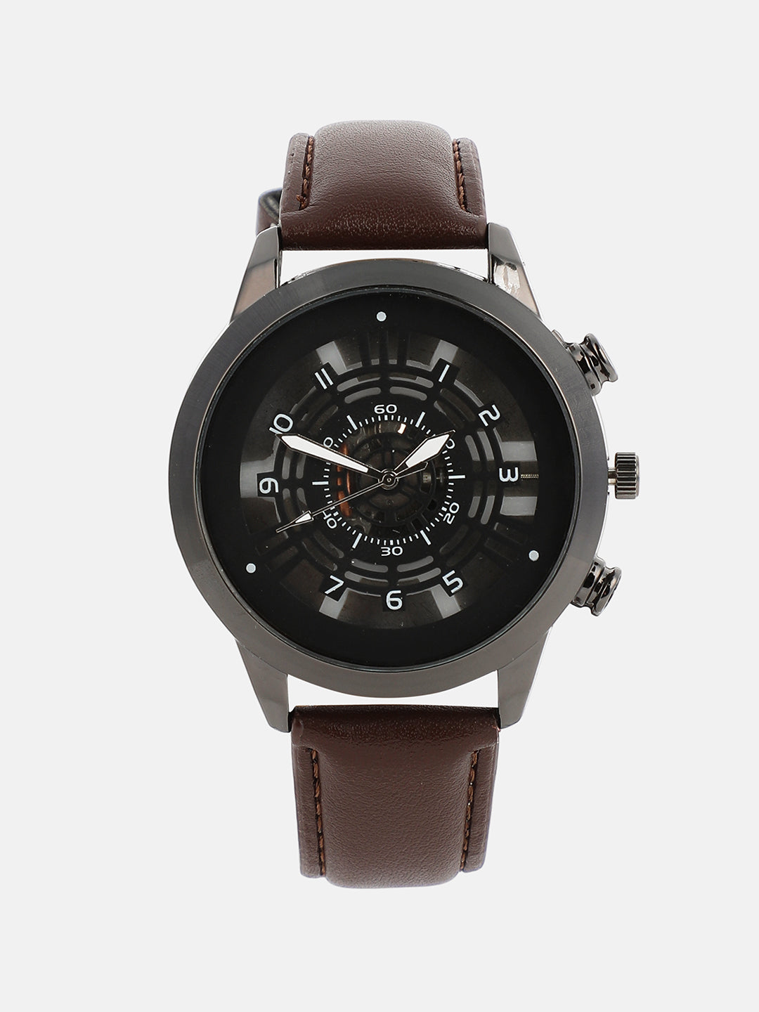 The Aventra Round Watch - Chocolate Brown