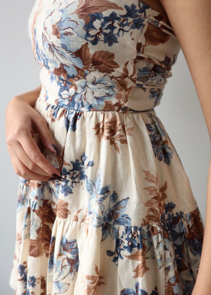 Vintage Floro Lace Up Dress