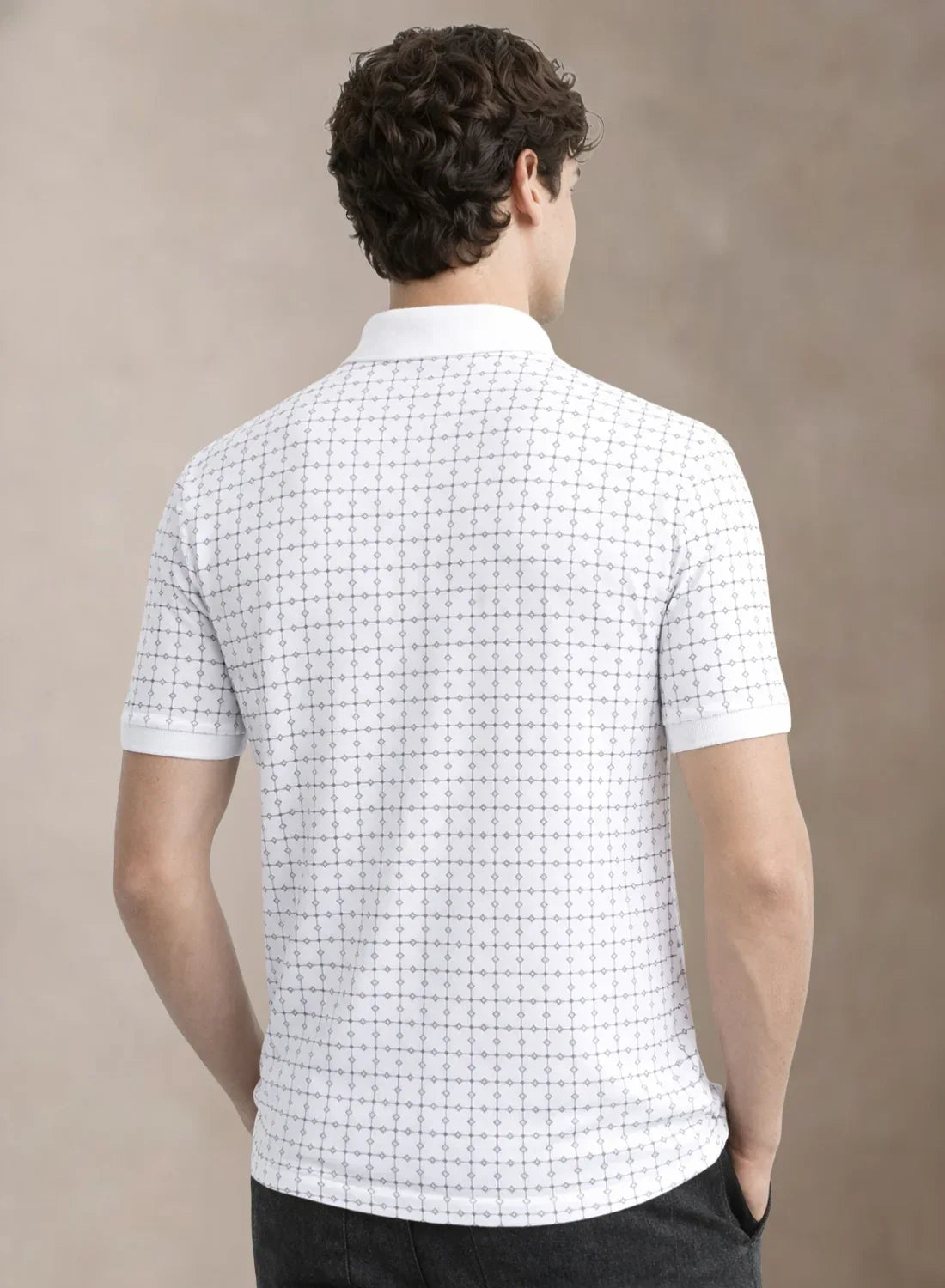 Adro Polo T-Shirt for Men | Allover Printed Polo T Shirt | Cotton Polo Tshirt