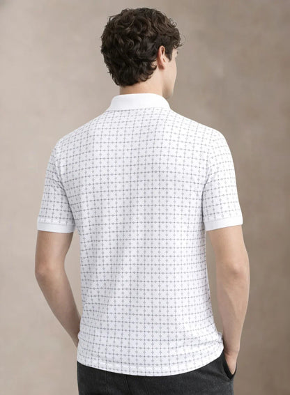 Adro Polo T-Shirt for Men | Allover Printed Polo T Shirt | Cotton Polo Tshirt