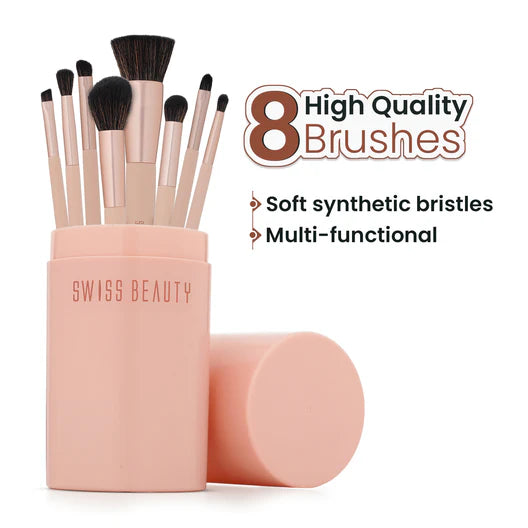 SWISS BEAUTY TAKE ME ANY WHERE 8 IN 1 BRUSH SET